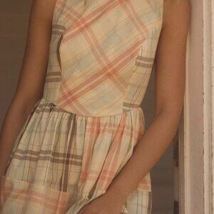 NWT Anthropologie LyreBird Sleeveless Plaid Nap Mini Dress Size M